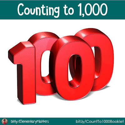 Count to 1,000 Freebie Booklet. Download this freebie and watch your students develop a deeper understanding of our number system up to 1,000, and have fun as well!