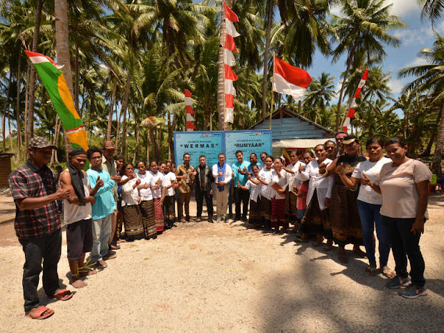 Inpex Resmikan Sekretariat Kelompok Rumput Laut di Lermatang