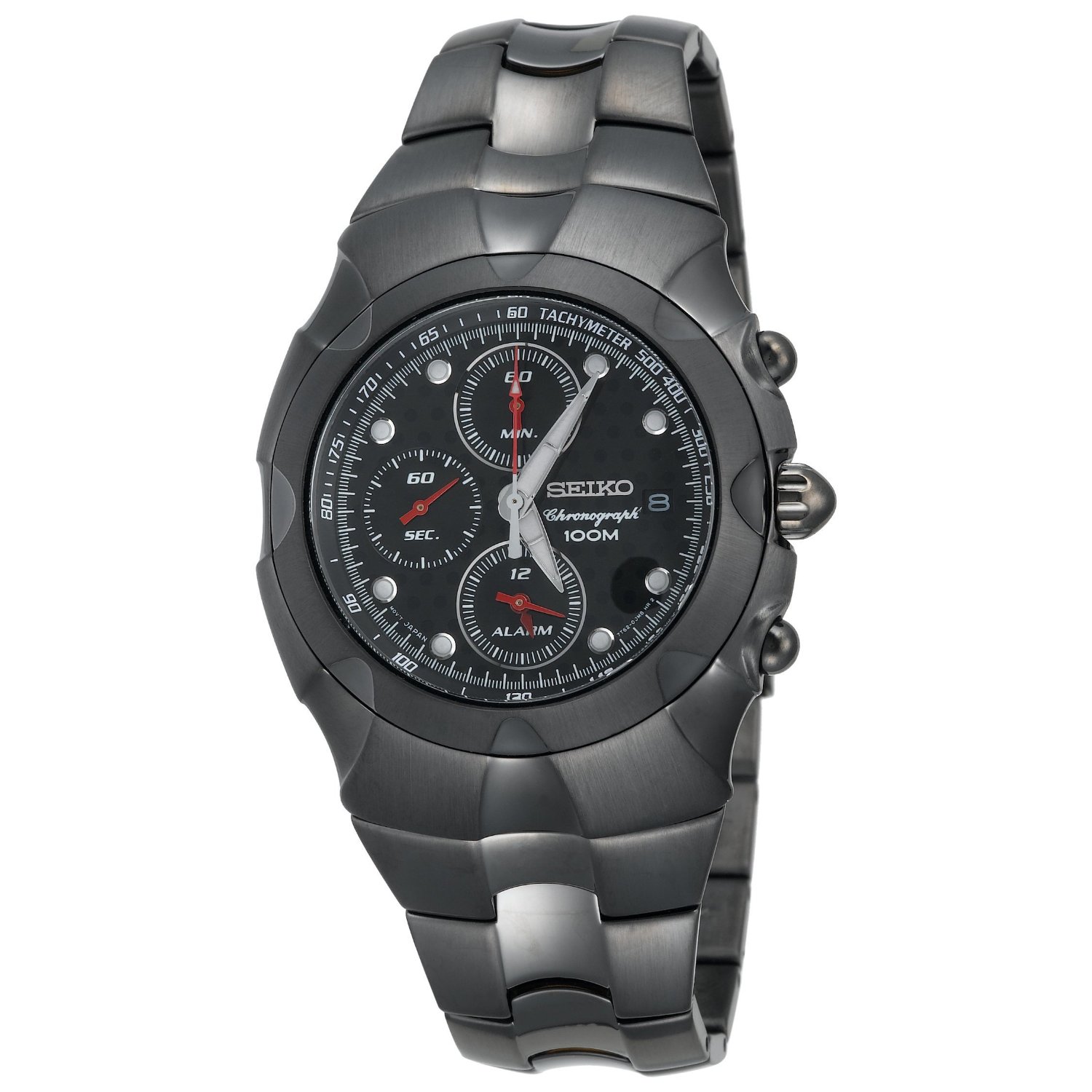 Seiko Men's SNA765 Chronograph Black Ion Watch  Seiko 