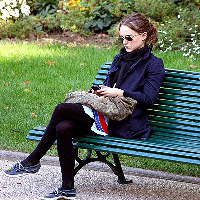 natalie portman out and about. Natalie Portman stays in touch