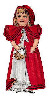 paper doll image red riding hood printable clipart craft transfer download