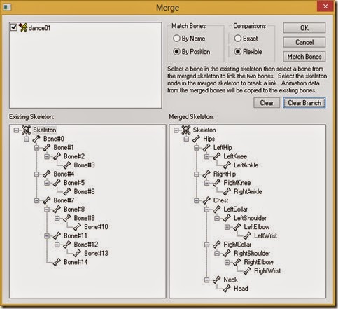 Merge Animation dialog