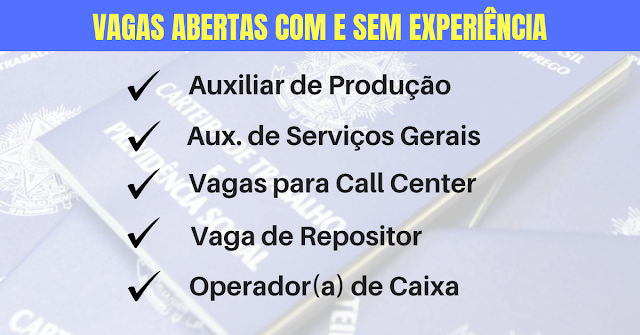 vagas abertas se experiência