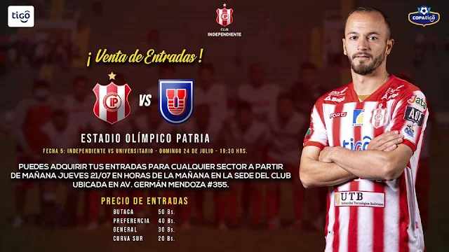 Venta de Entradas Independiente vs Universitario