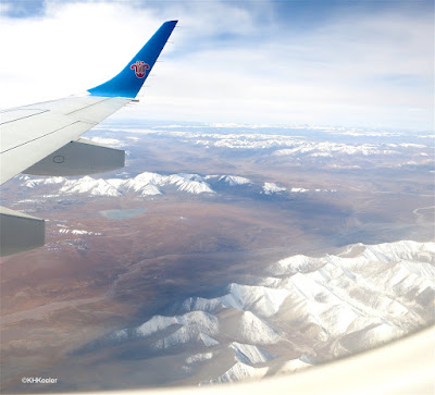 western China from the airplane