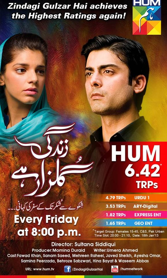 Drama Zindagi Gulzar Hai on Hum tv ~ Watch Pakistani Tv Dramas Online