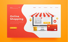 Realistic Online Shopping Landing Page Free Vector
