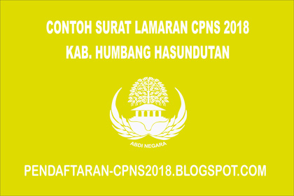 Contoh Surat Lamaran CPNS Kabupaten Humbang Hasundutan 2018