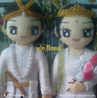 Boneka Flanel Pengantin Adat Sunda Jawa barat