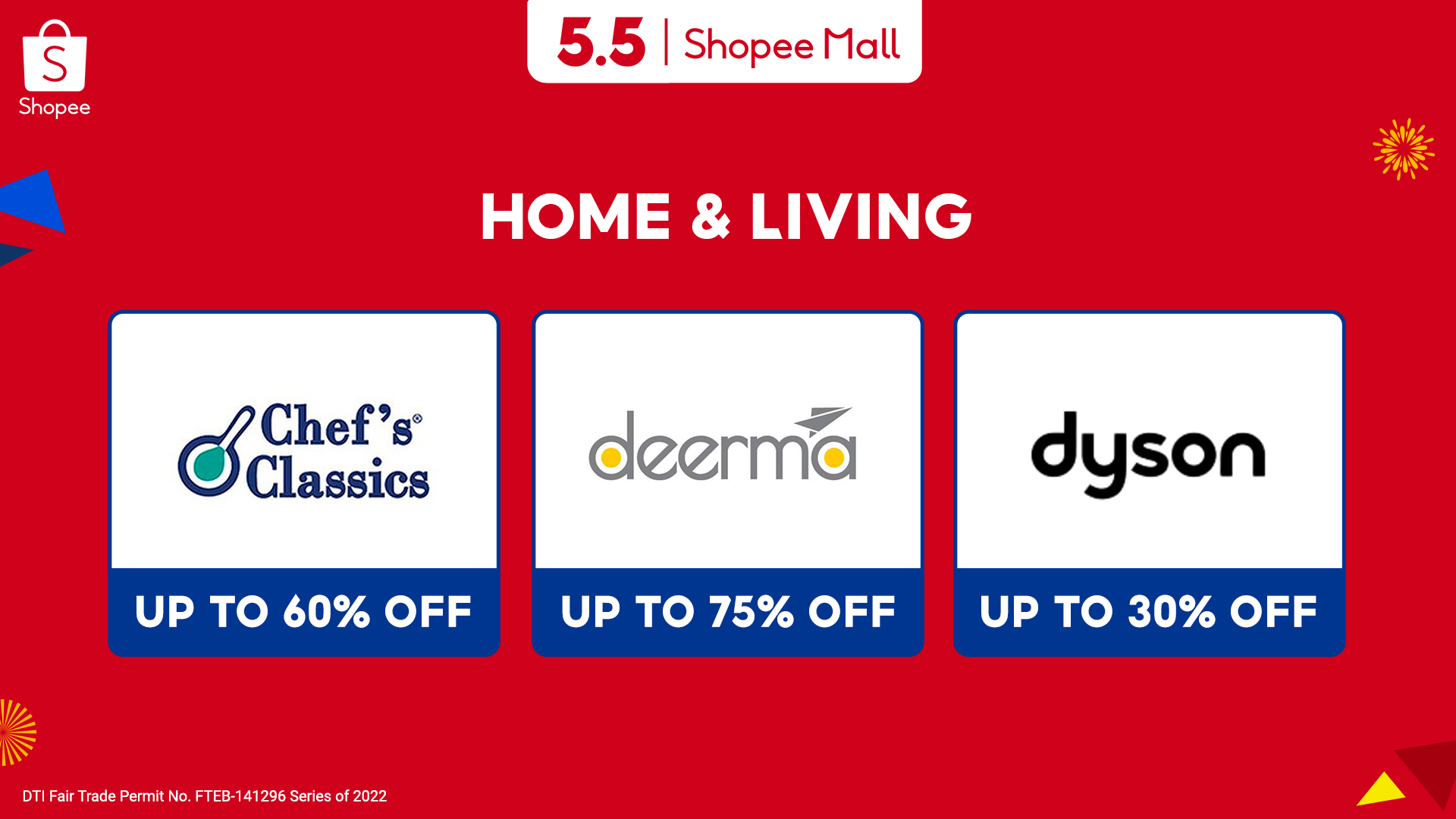 From 30% off on Dyson products to 56% off discounts at OPPO, here’s the ultimate guide to the most exciting brand deals that await at Shopee’s 5.5 Brands Festival!
