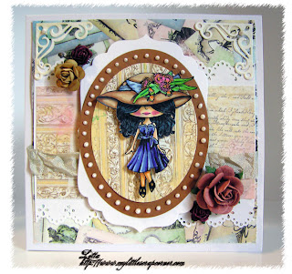 Card with Zoe Hatter stamp