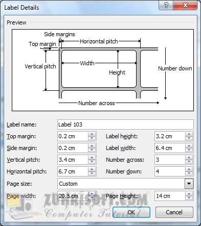 cara print label undangan 103 dengan ms. Word