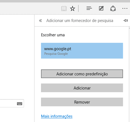 Como alterar o motor de busca no Microsoft Edge Google em vez de Bing