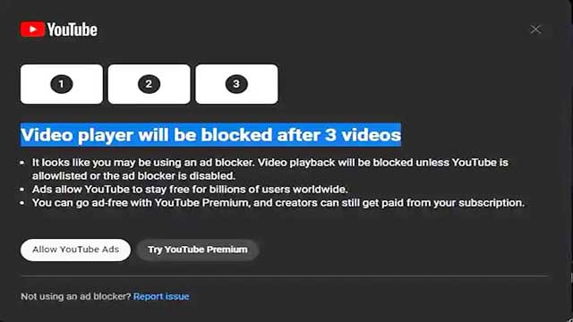قريبا لن تستطيع مشاهدة YouTube إذا لم توقف تطبيقات منع الاعلانات