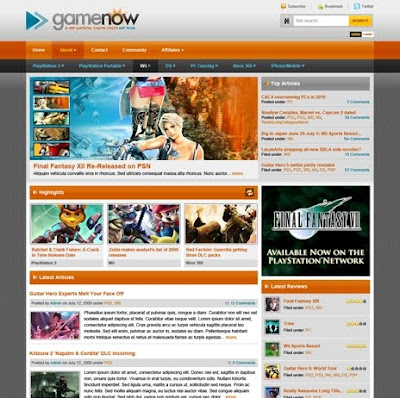 GameNow Premium WordPress Theme