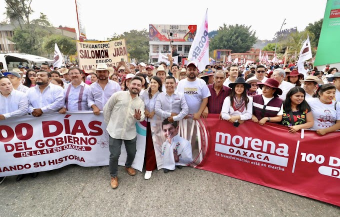 Celebra MORENA 100 dÍas de gobierno en Oaxaca 
