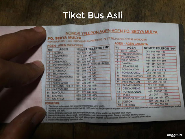 Tiket Bus Asli Sedya Mulya