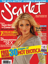 Kayleigh Thewlis on the front of Scarlet magazine