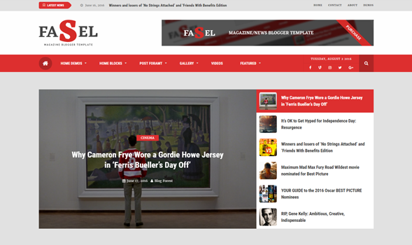 Fasel News Blogger Template