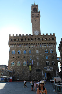 O belo  Palazzo Vecchio em Florença