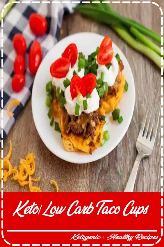 These Keto Low Carb Taco Cups are going to become one of your all-time​ favorite meals! Kids love the delicious flavor of the taco seasonings! This is a perfect low carb meal for your keto meal plan. Grab a few ingredients and whip these up for dinner tonight! #keto #lowcarb