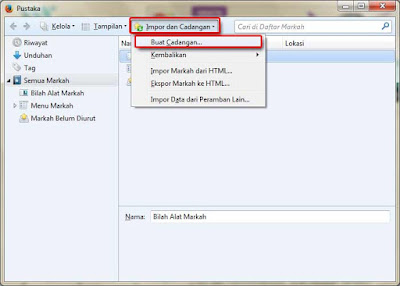 Backup dan Restore Bookmark Mozilla Firefox
