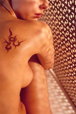 Tribal Tattoo design on sexy girl back
