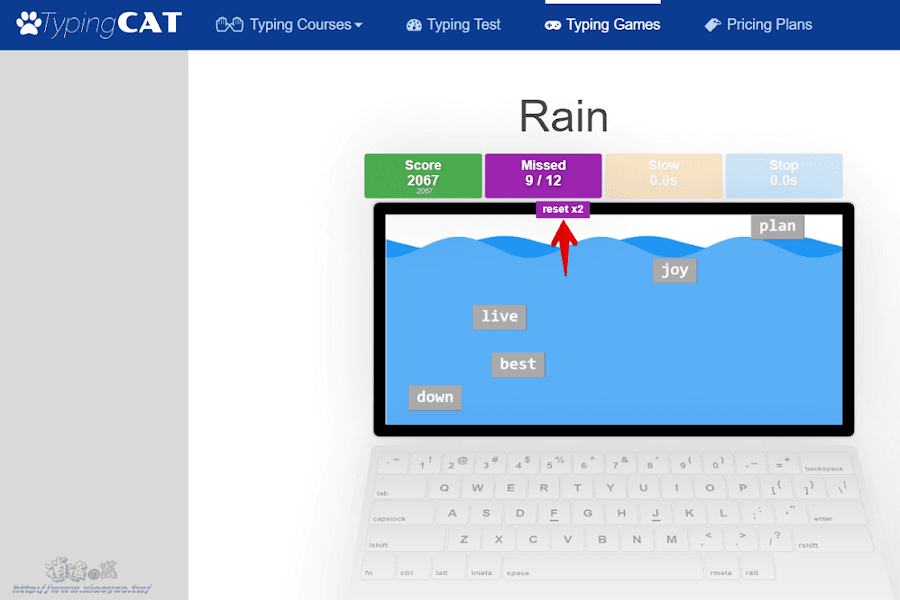 The Typing Cat 英文打字練習網站