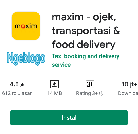 Maxim - Aplikasi Ojek, Transportasi, dan Food Delivery