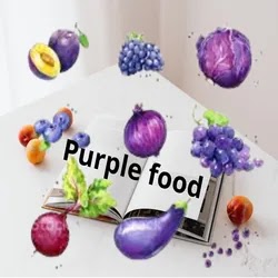 purple foods . Assortment Of Purple Foods Watercolor Fruit And Vegetables