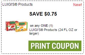 Print $0.75/1 box LUIGI'S Real Italian Ice Coupon.