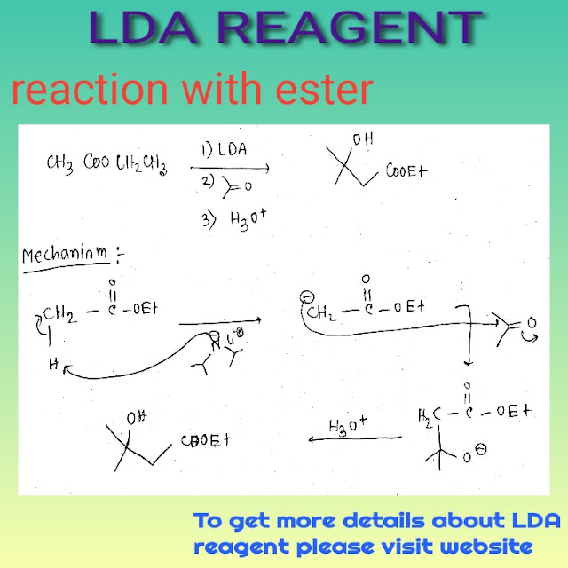 LDA  reaction with ester