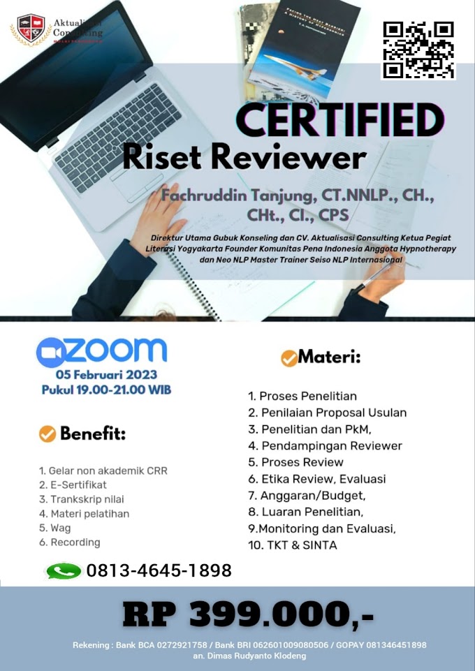 WA.0813-4645-1898 | Certified Riset Reviewer (CRR) 5 Februari 2023