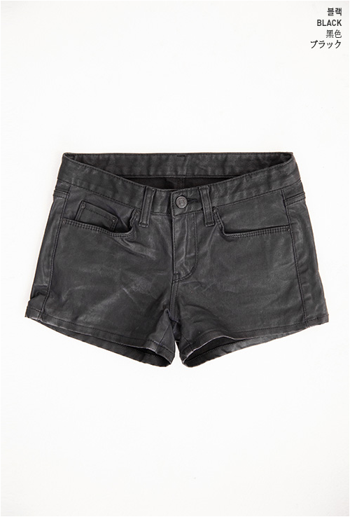 Black Coated Shorts