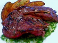 Grilled Lamb Shoulder Chop with Fresh Mint Jelly