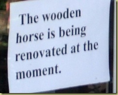 Troy sign at entrance