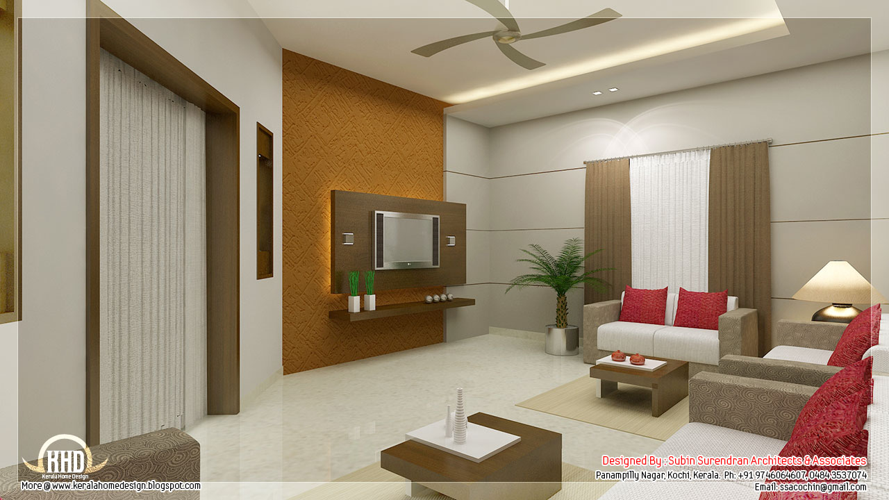 Awesome 3D interior renderings Kerala House  Design 