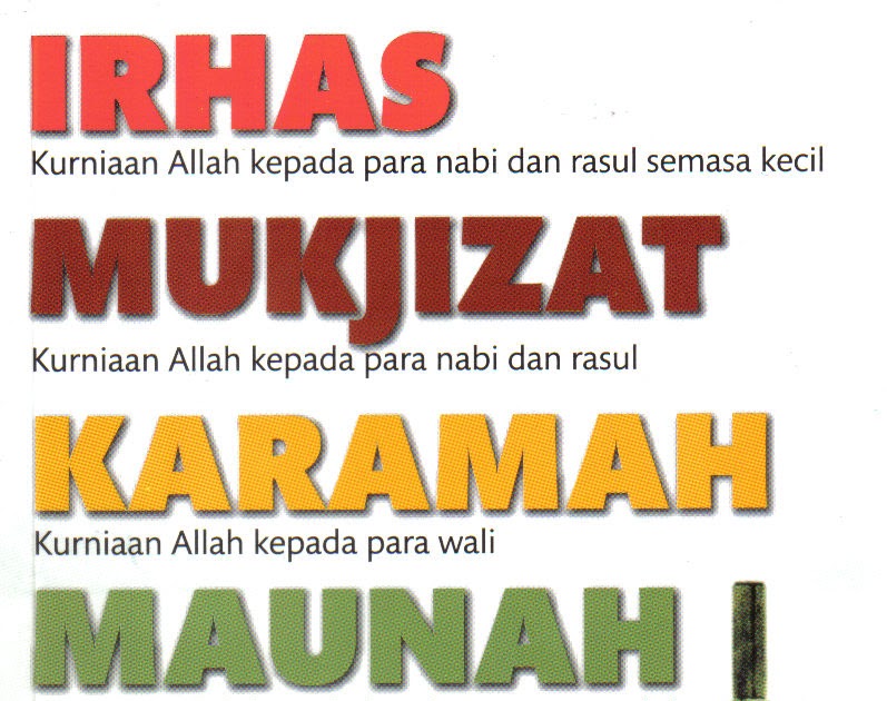 Hub buku Islam: Irhas, Mukjizat, Karamah, Maunah