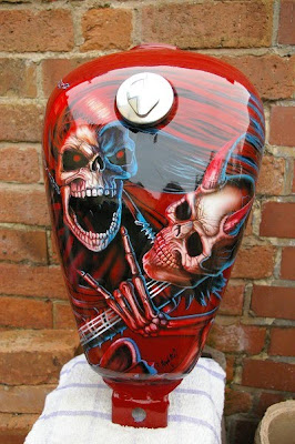 Skull Devil Airbrushed Motorbike Tank Petrol
