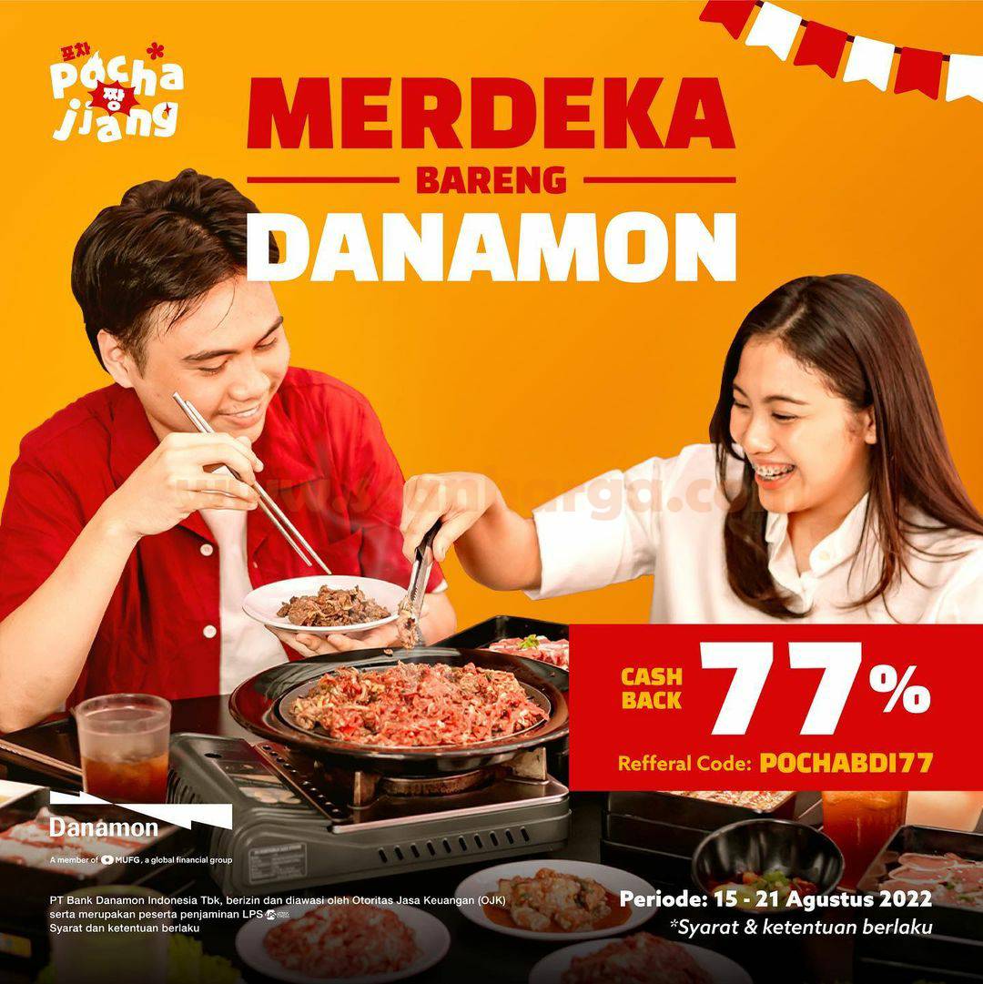 POCHAJJANG x DANAMON Promo Spesial MERDEKA CASHBACK 77%