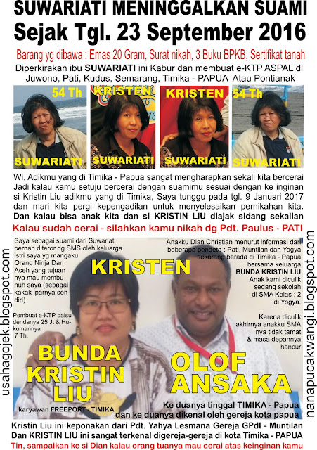 Anak hilang, Penculikan, E-KTP Ganda / ASPAL, Istri kabur Anak hilang, Penculikan, E-KTP Ganda / ASPAL, Istri kabur