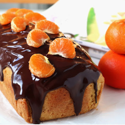 Bizcocho de mandarina y chocolate súper fácil