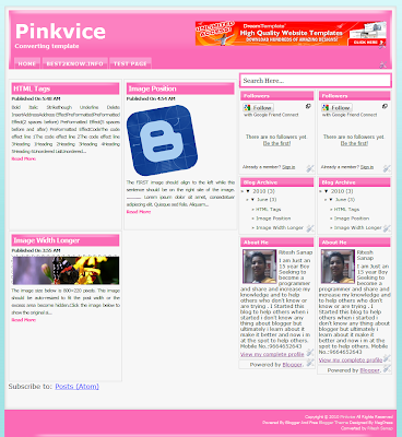 Pinkvice   Blogger Template