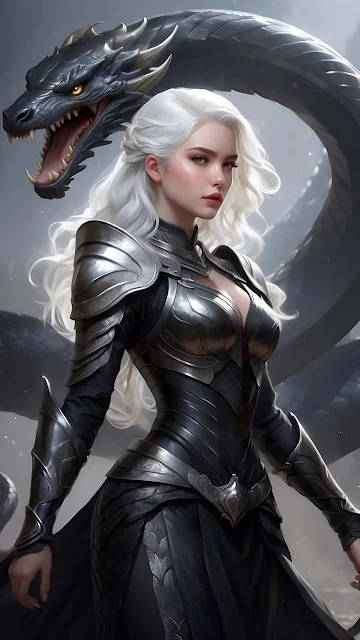 The Lady and The dragon Wallpaper for iPhone