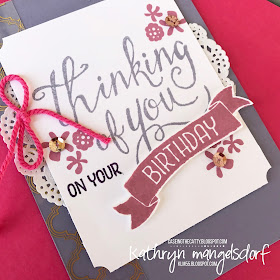 Stampin' Up! Hostess Set, Time of Year, Birthday Card created by Kathryn Mangelsdorf