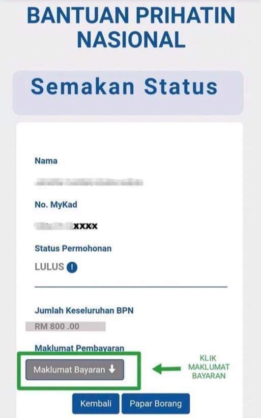 Semakan Duit Masuk Bantuan Prihatin Nasional 2020 Online  SEMAKAN UPU