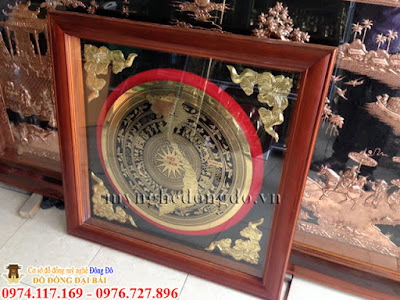 Tranh trống đồng khổ 60x100 cm