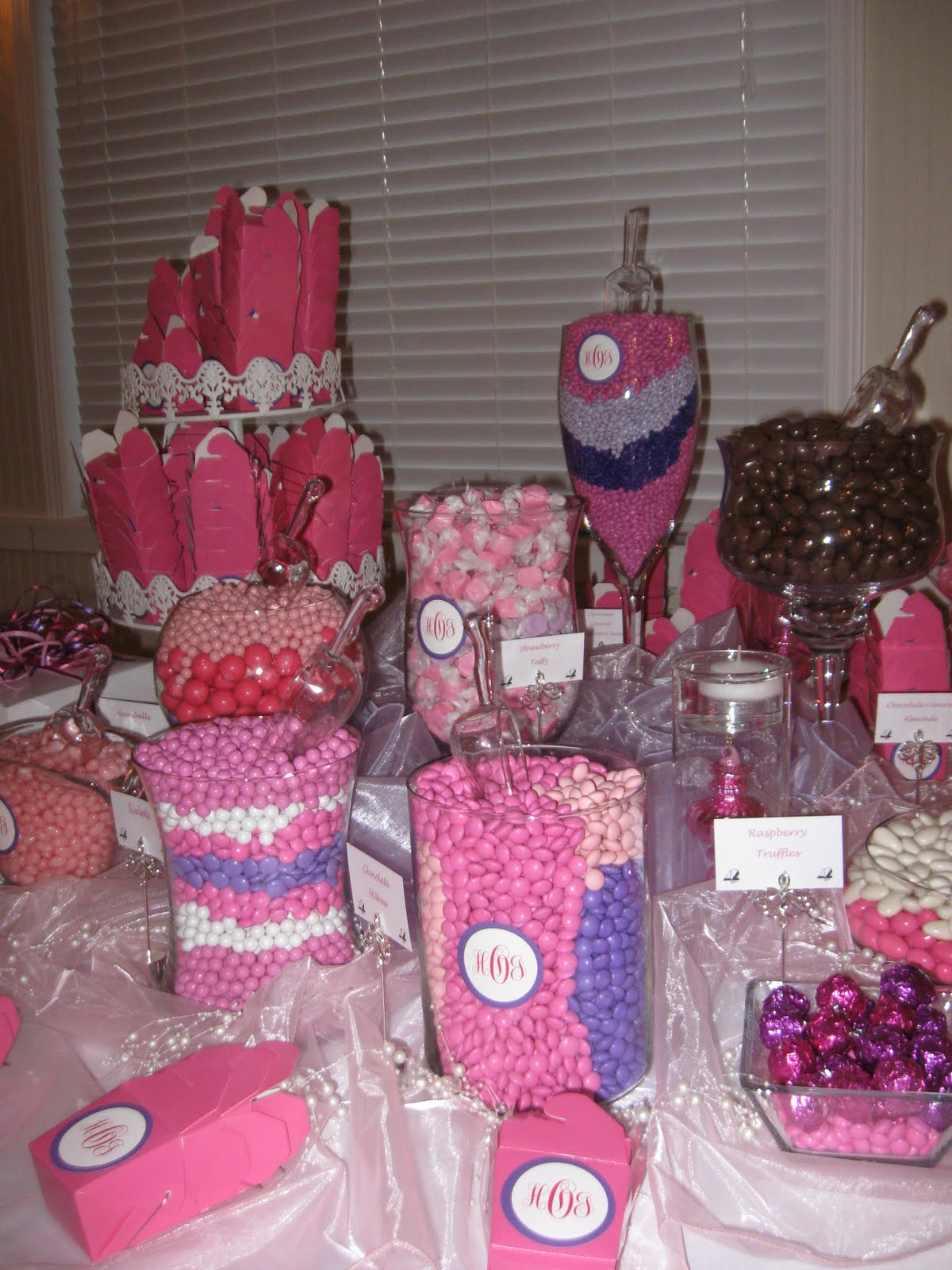 wedding reception candy bar