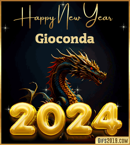Happy New Year 2024 gif wishes Gioconda