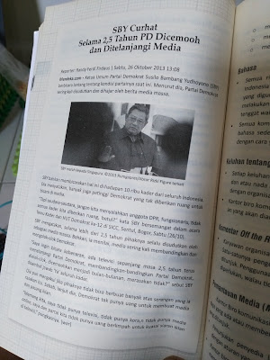 Artikel tentang Presiden SBY yang sempat "tidak sepaham" dengan media (dokpri)